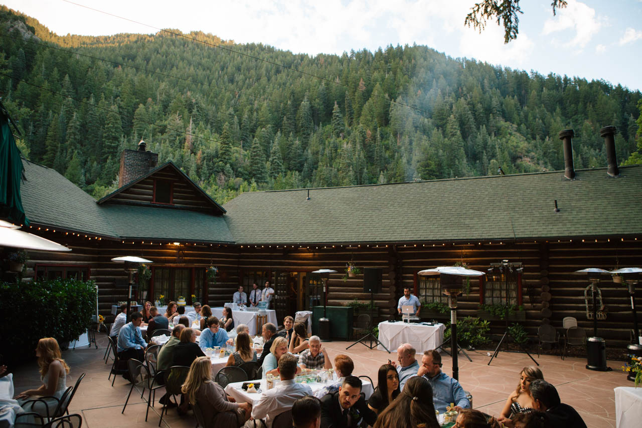 Wedding reception at Log Haven Restaurant.