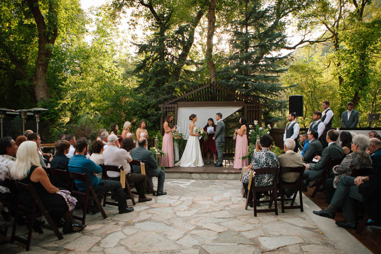 Outdoor ceremony at Millcreek Inn.