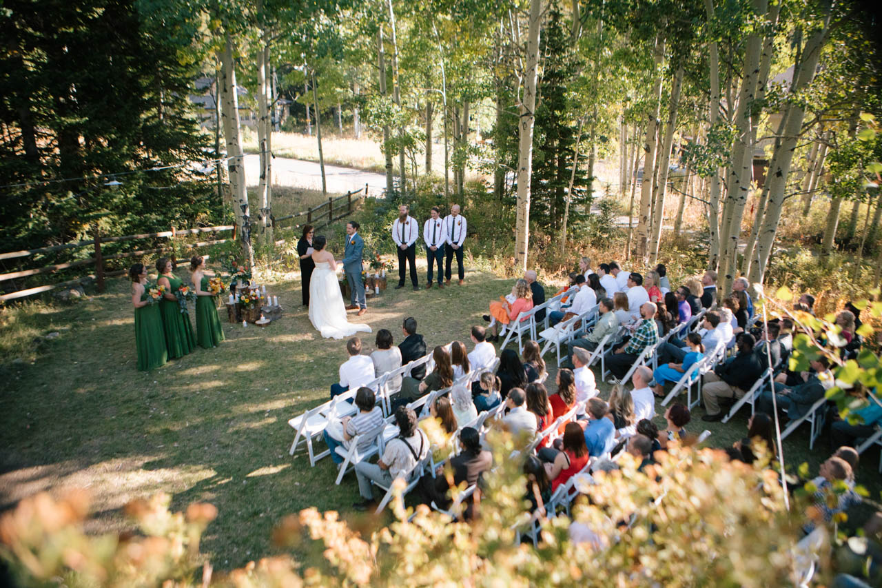 Outdoor wedding at Silver Fork Lodge.