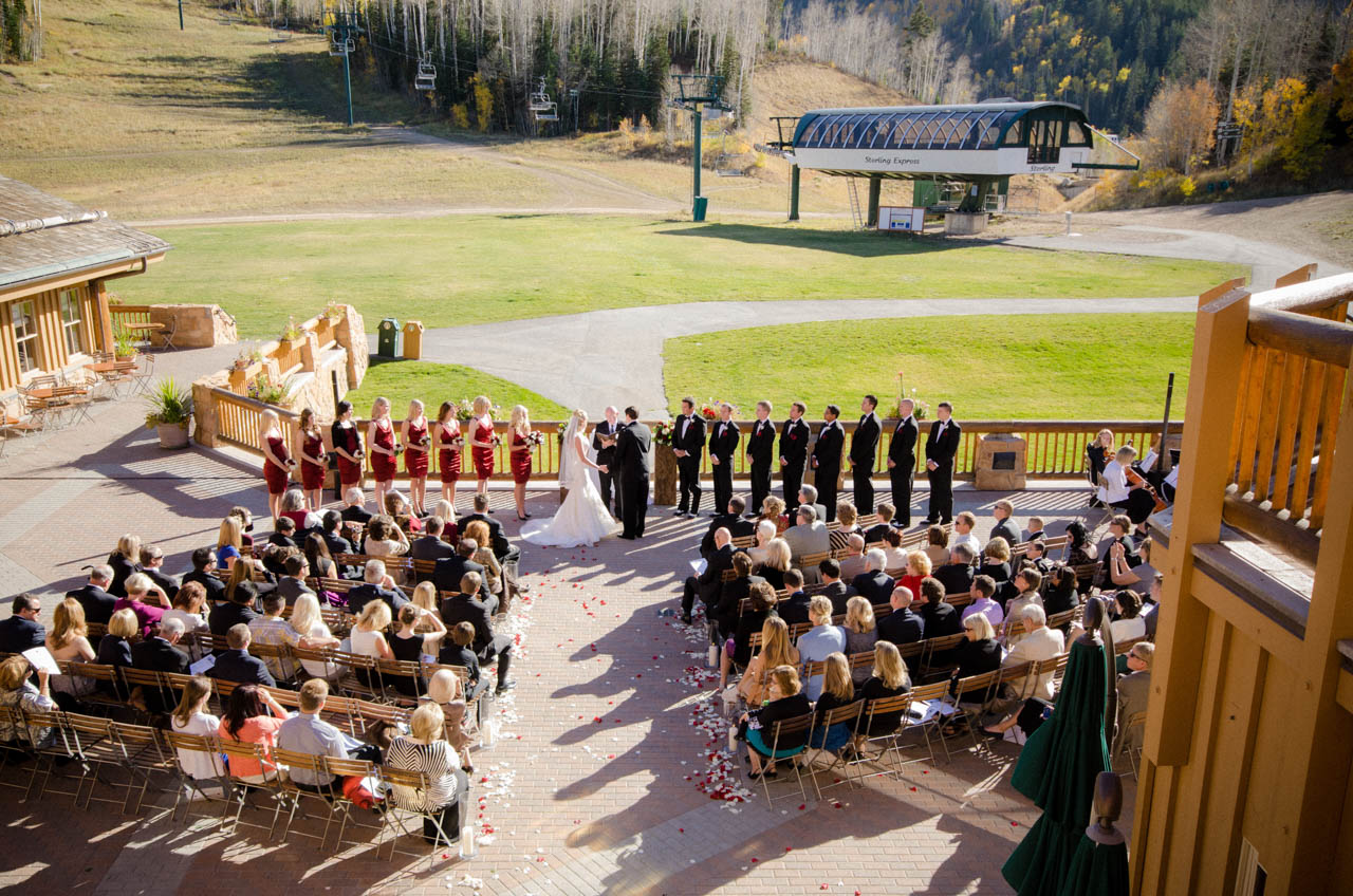 Wedding Ceremony at Silver Lake Lodge Deer Valley.