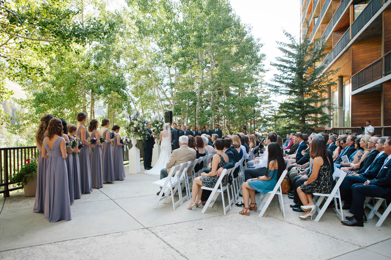 Magpie Terrace wedding ceremony at Snowbird.