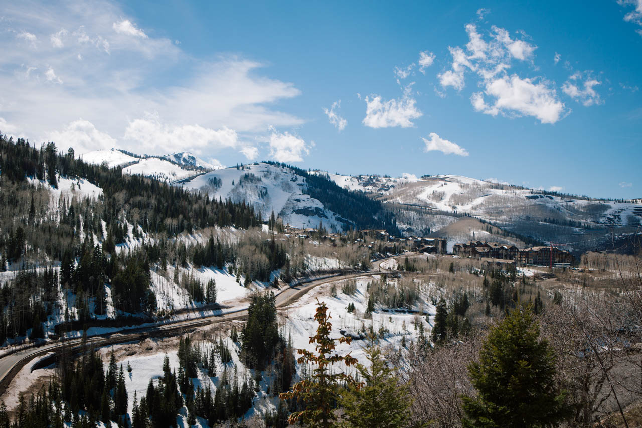 Snowy Deer Valley Utah.