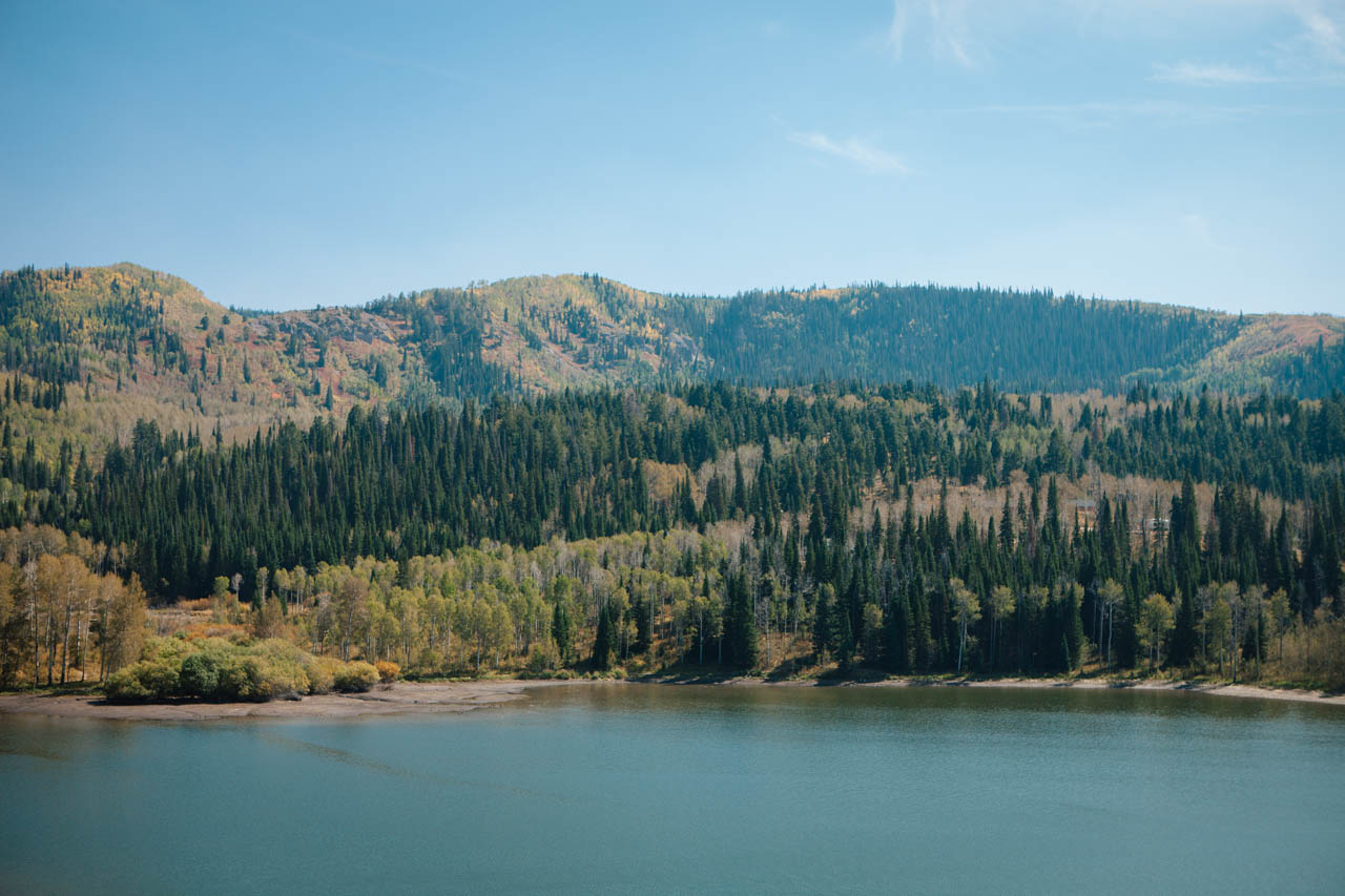 View of the lake from Timber Moose Lodge.